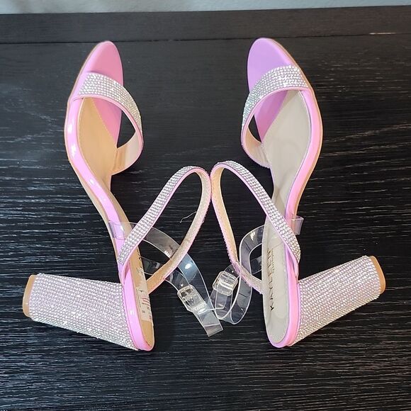 BRAND NEW KAYLEEN RHINESTONE STRAP&HEEL SANDALS - Picture 14 of 16